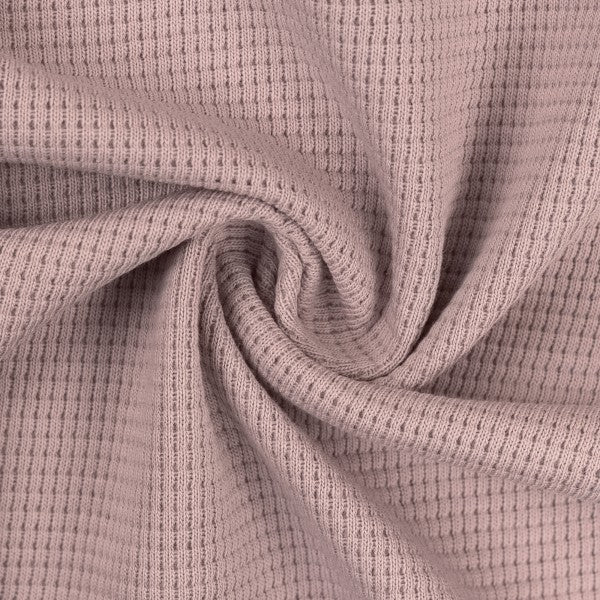 Waffle Knit Jersey Knit Fabric Waffle Knit Light Beige From 0.5 M -   New Zealand