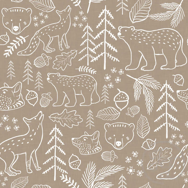 Bear Fox Doodle Taupe