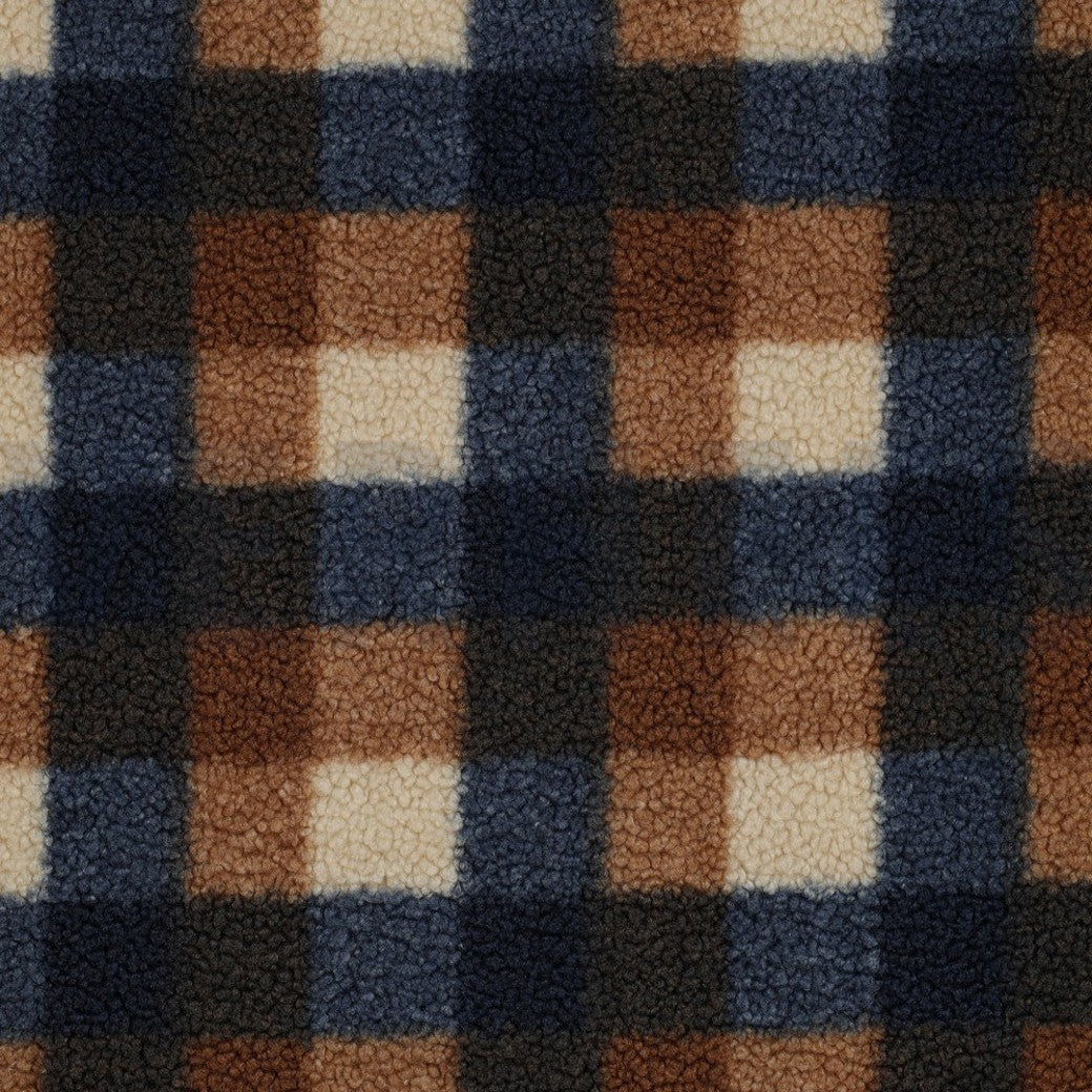 Check Teddy Fleece - Navy