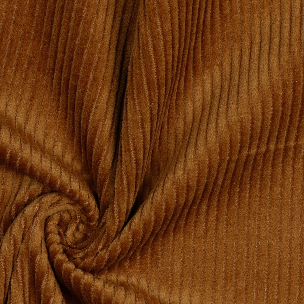 Cognac - Washed Cord - Oeko-Tex