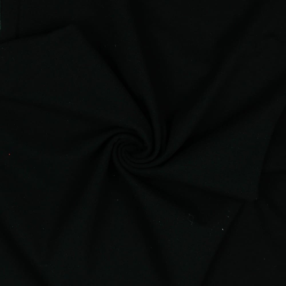 Noir Solid Cotton Jersey Oeko-Tex