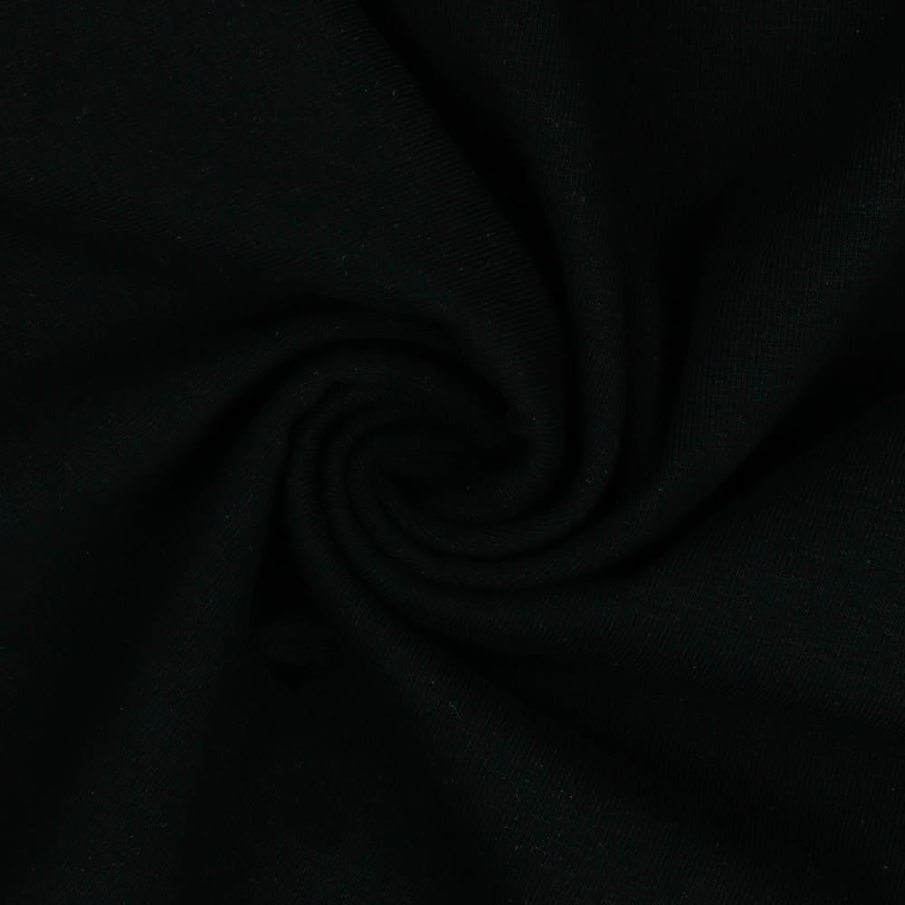 Noir Solid Cotton Jersey Oeko-Tex