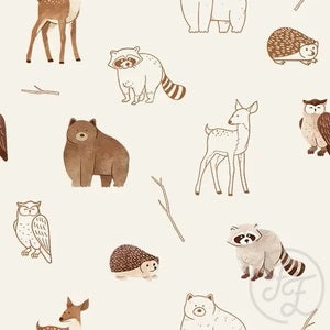 Woodland Animals Tan