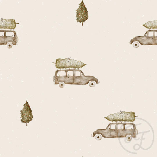 Christmas Cars Sepia