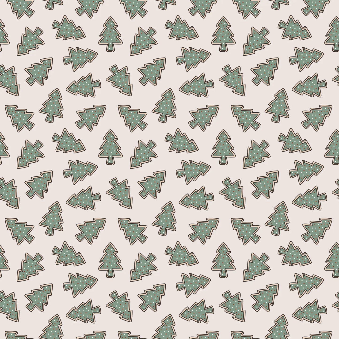 Christmas Tree Cookies Beige