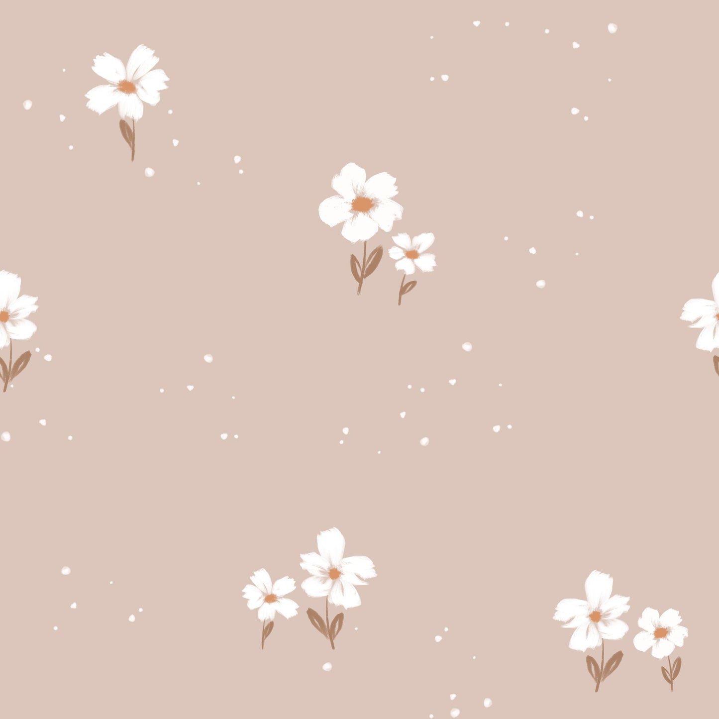 Wild Daisies Taupe