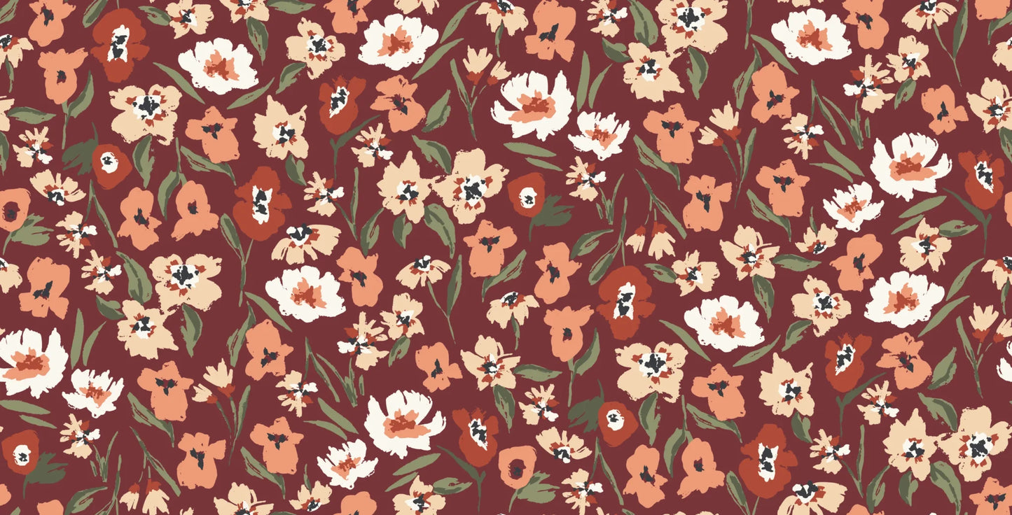 Painted Meadow Burgundy