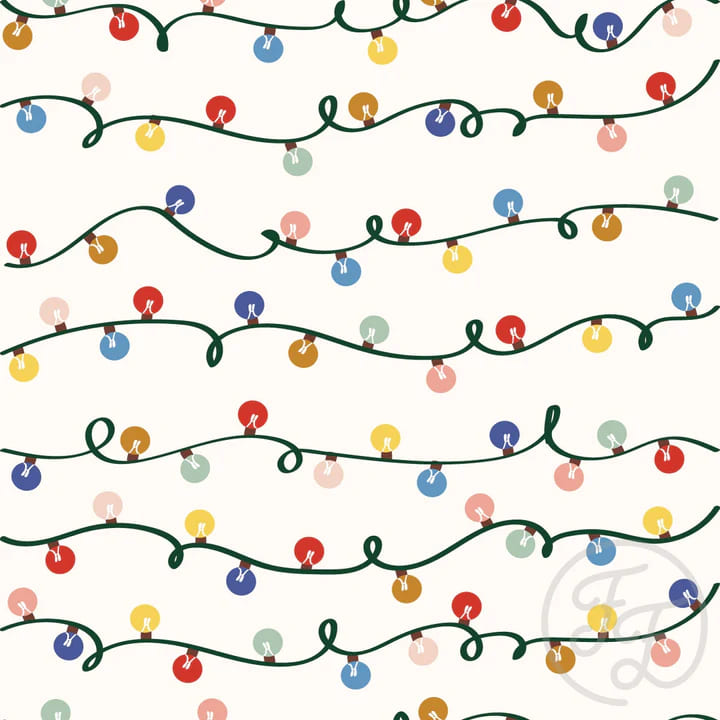 Christmas Lights In Snow Drift