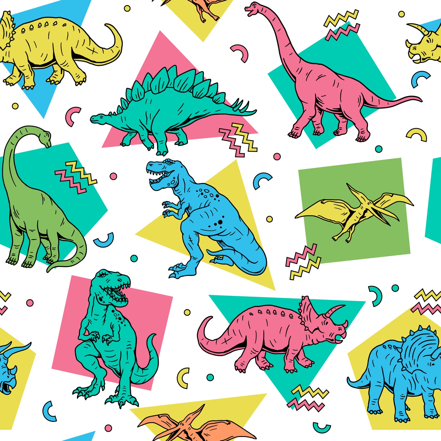 Retro Dinos White