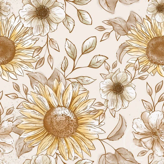 Sunflower Blooms Organic Jersey Knit