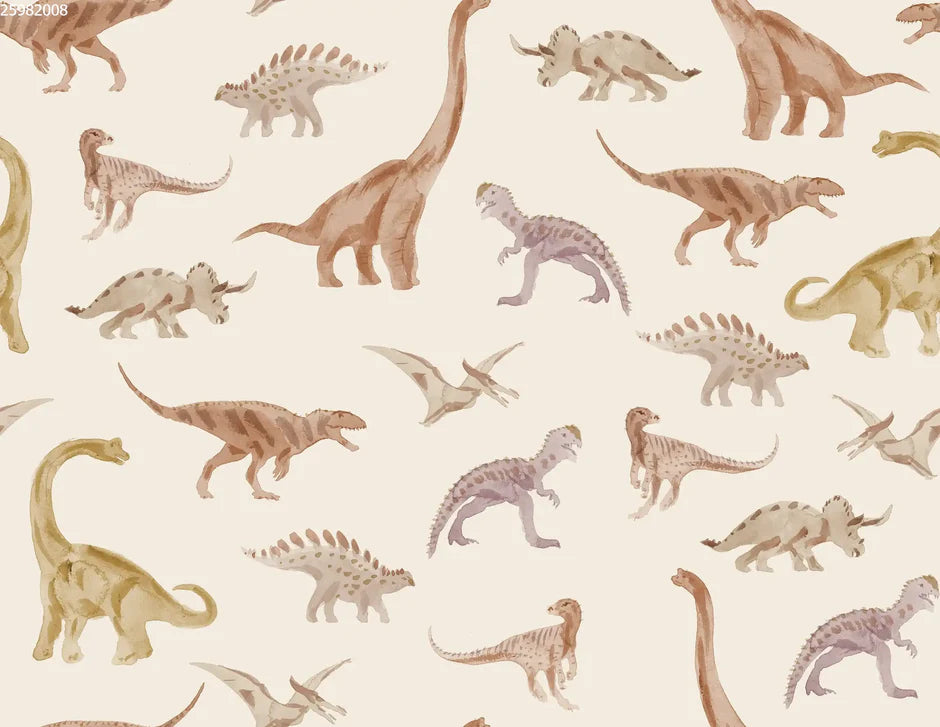 Dinosaur Brown Small Organic Jersey Knit