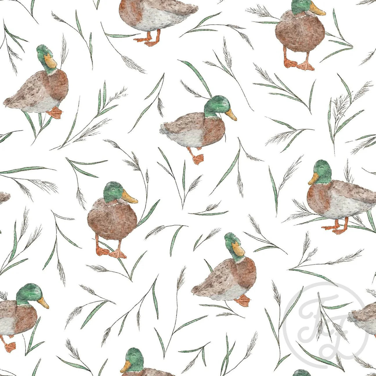 Walking Ducks Organic French Terry