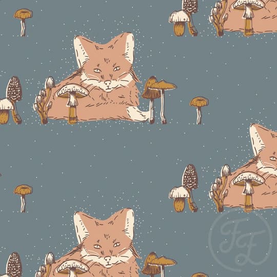 Fox On Grey