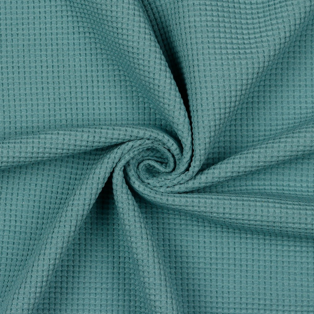 Oeko-Tex Waffle Knit - Dark Aqua