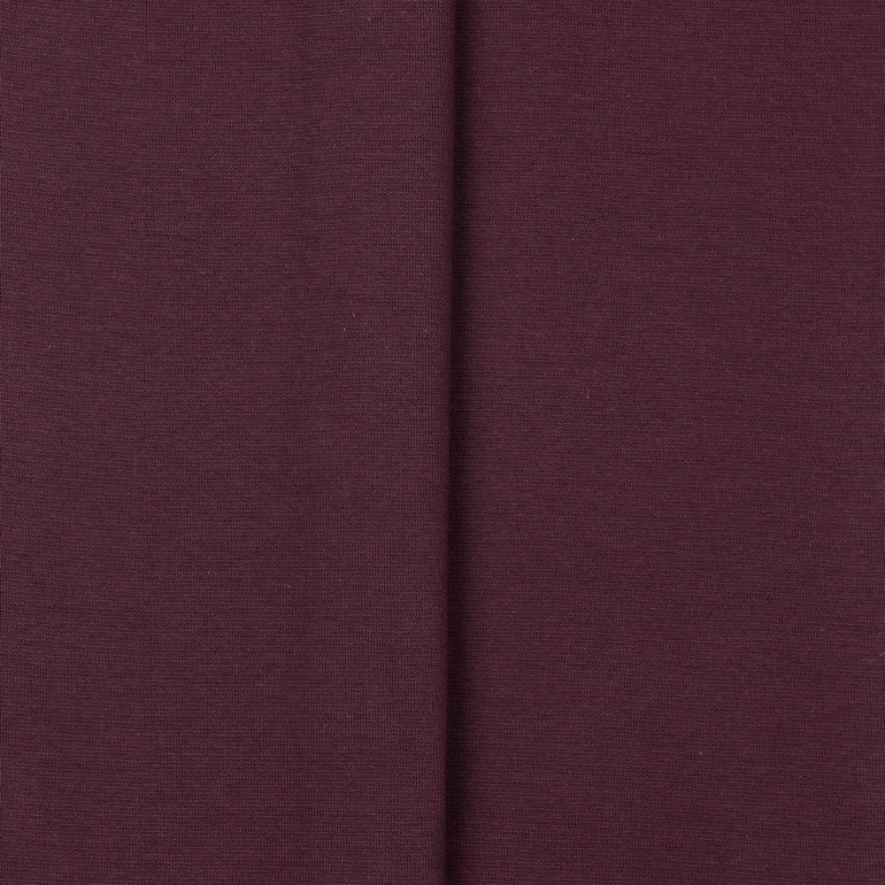 Aubergine Cotton Oeko-Tex Rib Knit