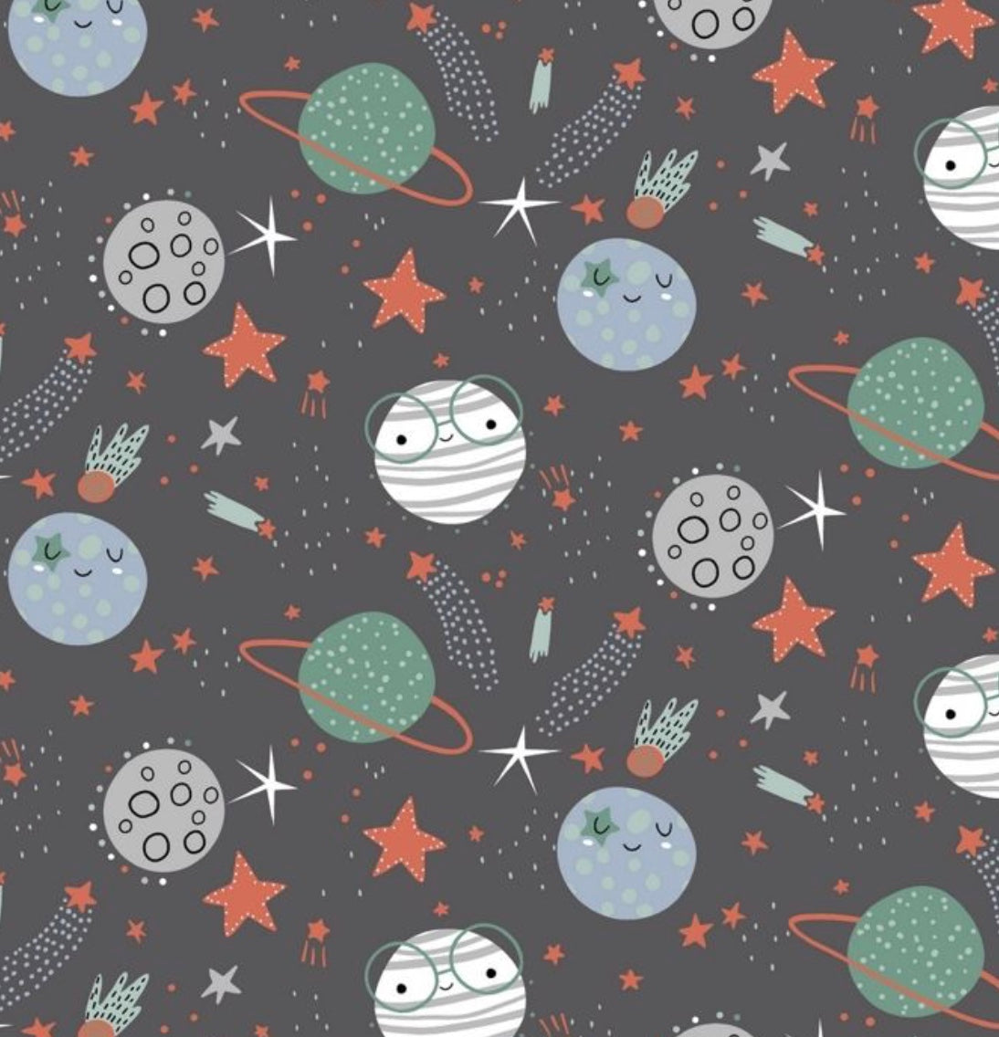 Space Face French Terry, GOTS Certified Fabric