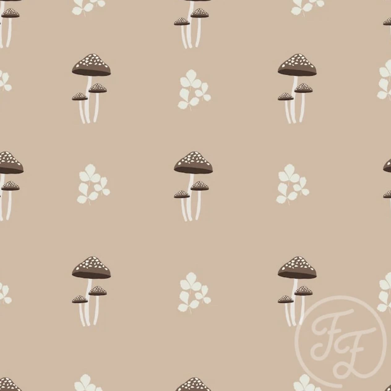 Mushrooms And Leafs Brown