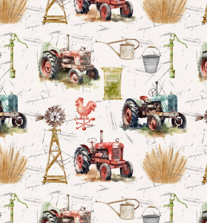 Custom Old Ways Jersey Knit Designed by Bibs And Boots Fabric