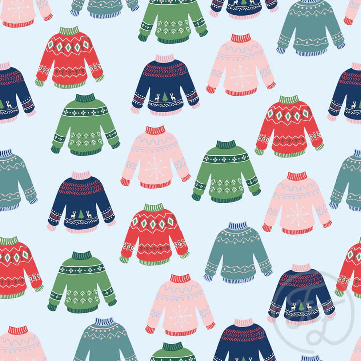 Jumpers In Patterns Blue