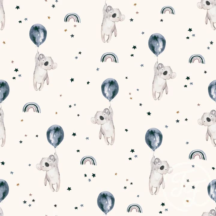 Koalas Balloon Blue Off White