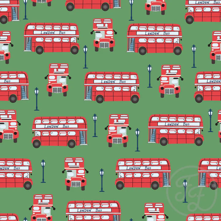 London Bus In Muted Green