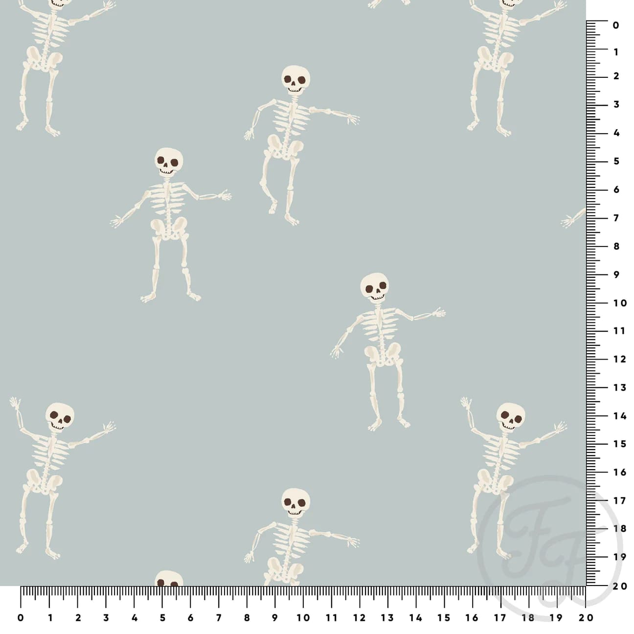 Dancing Skeletons Blue