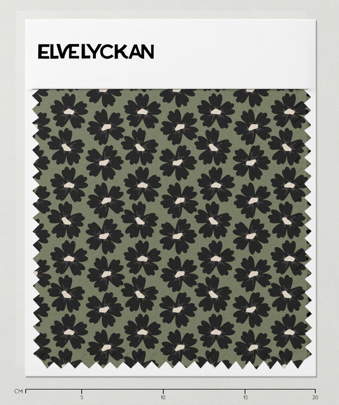 Flower - Green Organic Jersey Knit