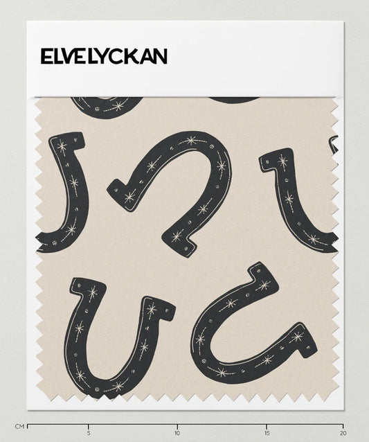 Horse Shoe - Black Organic Jersey Knit