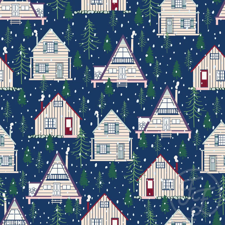 Winter Village In Nile Blue