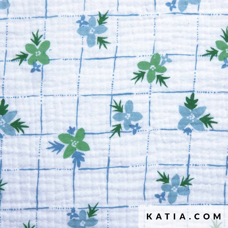Chamaleon Flowers Cotton Muslin Crinkle