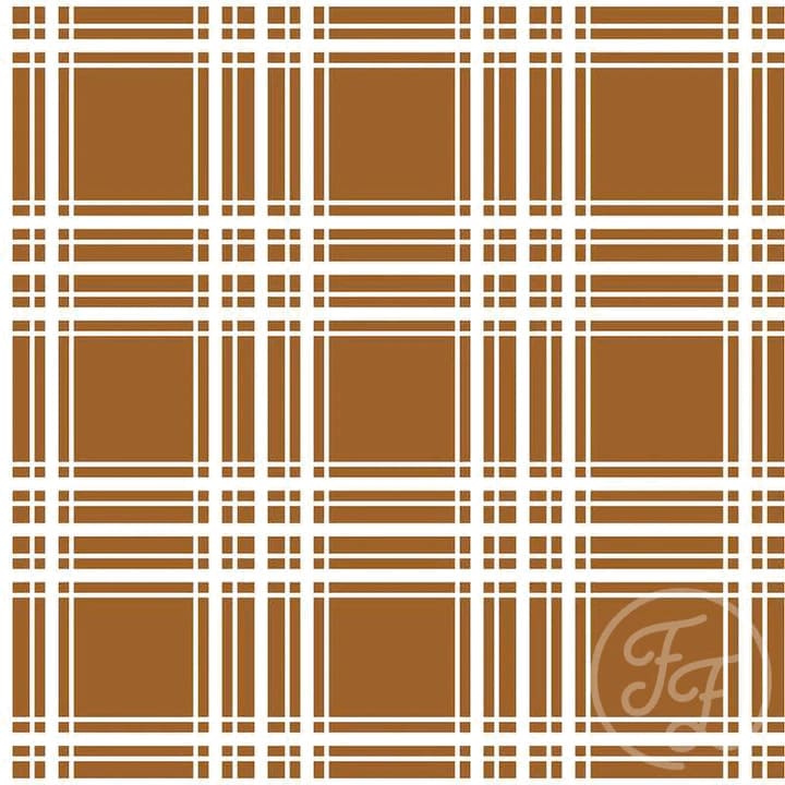 Squares And Strips Brown