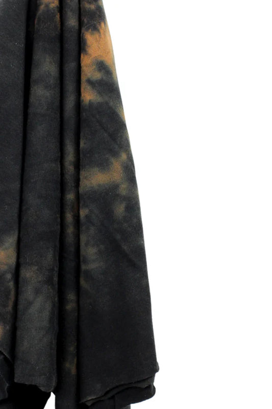 Tie-Die Bamboo Cotton Stretch Jersey - Black/Rust