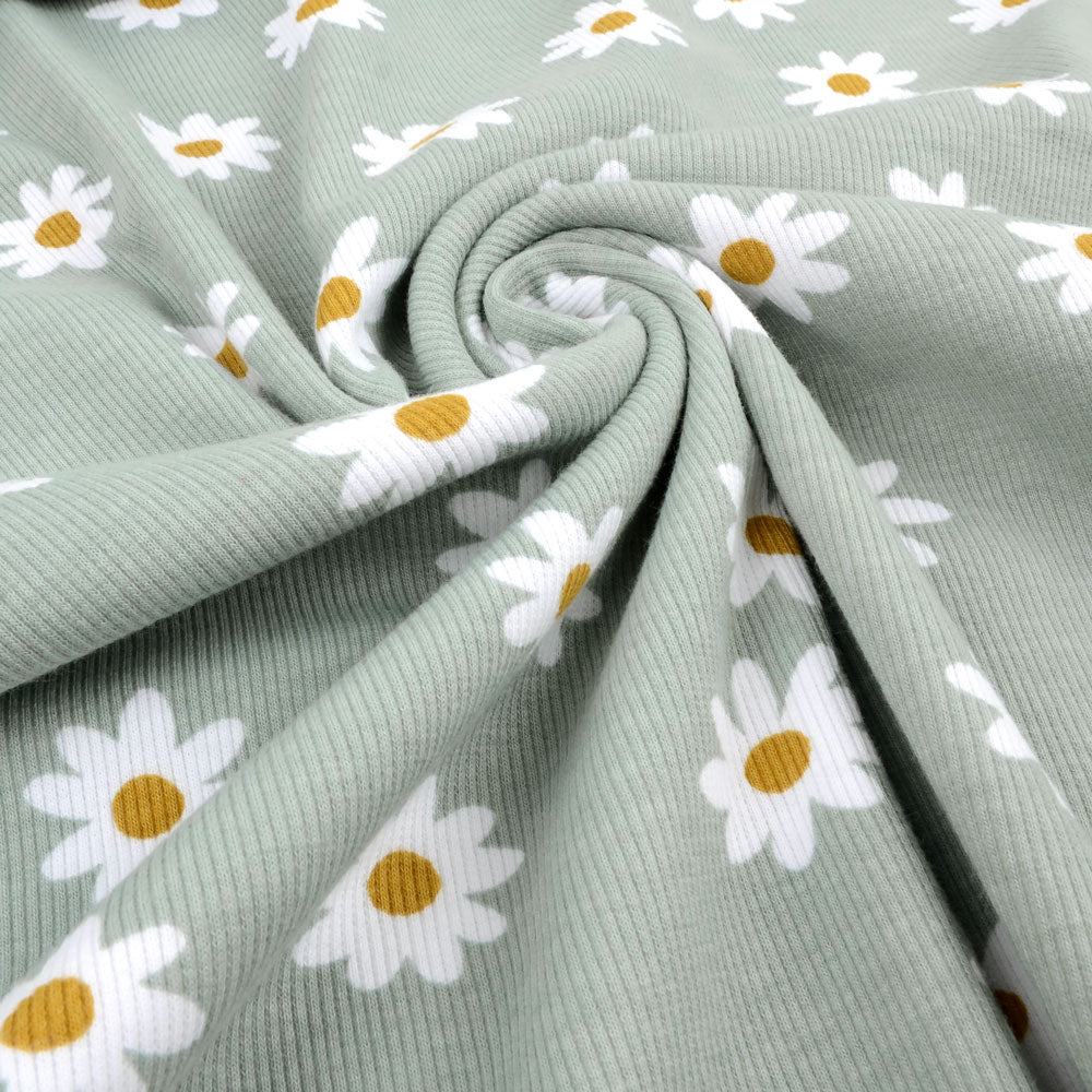 Daisy Sage Rib Knit, Tygdrommar