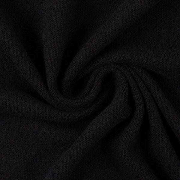 Bono Sweater Knit In Black, Made In Italy by Swafing - Fabric - Bibs And Boots Fabric