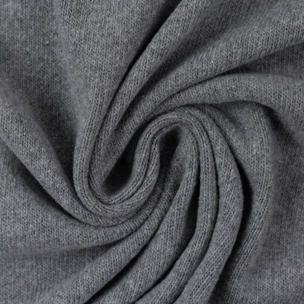 Bono Sweater Knit In Melange Grey, Made In Italy by Swafing - Fabric - Bibs And Boots Fabric