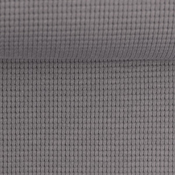 Clarissa Organic Waffle Jersey by Swafing - Dark Gray - Fabric - Bibs And Boots Fabric