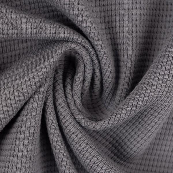 Clarissa Organic Waffle Jersey by Swafing - Dark Gray - Fabric - Bibs And Boots Fabric