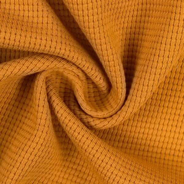 Clarissa Organic Waffle Jersey by Swafing - Ochre - Fabric - Bibs And Boots Fabric