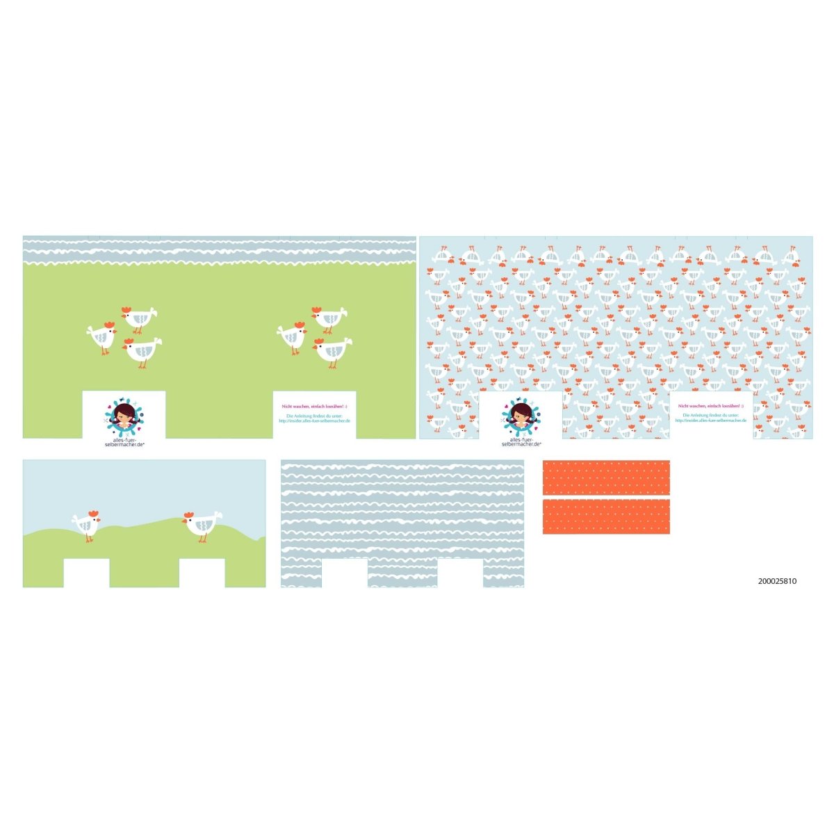 DIY Basket Set - Eggsactly Chickens - By Abby and Me - Art & Craft Kits - Bibs And Boots Fabric