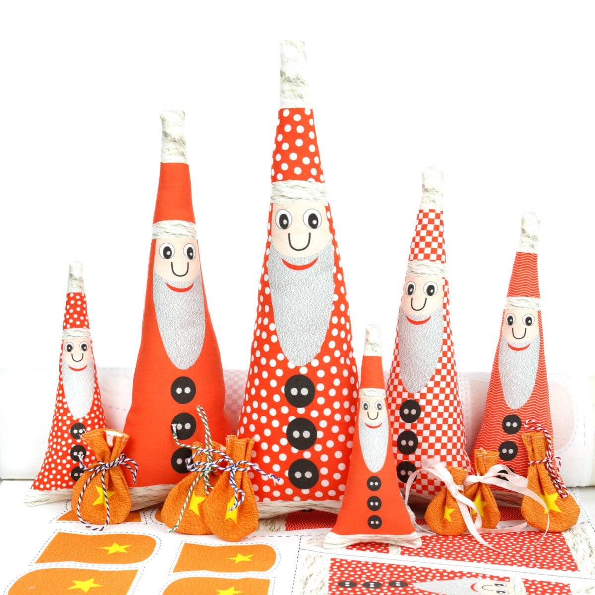 DIY Sewing Set - Pillow Set - Santa Claus Christmas - Abby and Me - Art & Craft Kits - Bibs And Boots Fabric