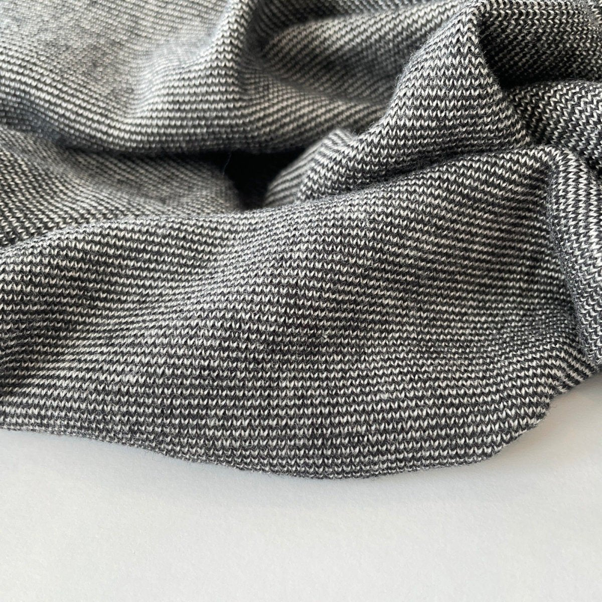 Heather Charcoal Large Loop Ribbing - Fabric - Bibs And Boots Fabric