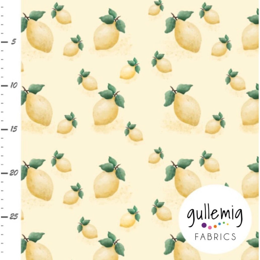 Lemon Oeko-Tex Jersey Knit by Gullemig - Fabric - Bibs And Boots Fabric