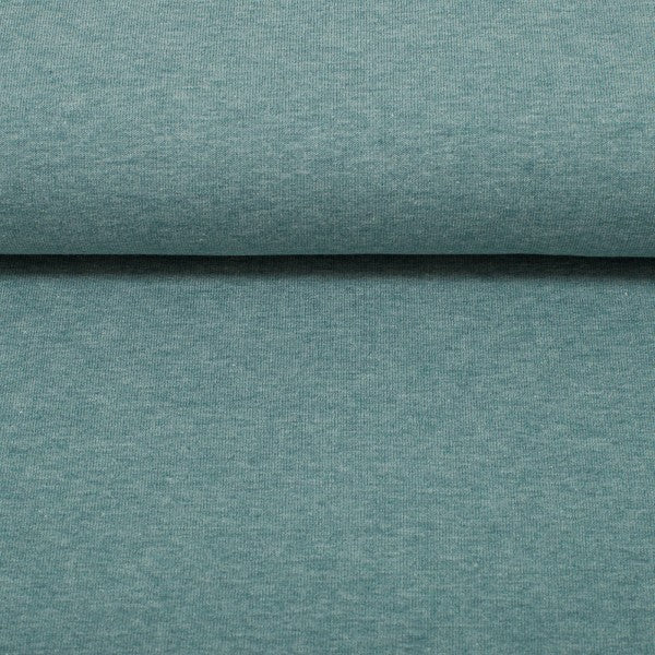 Maike-Melange Blue Grey, Organic French Terry by Swafing - fabric - Bibs And Boots Fabric