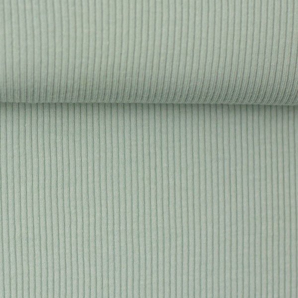Marissa Mint Green Rib Jersey, Oeko Tex Certified by Swafing - Fabric - Bibs And Boots Fabric