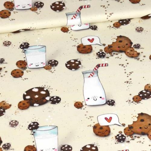 Milk And Cookies French Terry by Alles-Fuer-Selbermacher - Fabric - Bibs And Boots Fabric