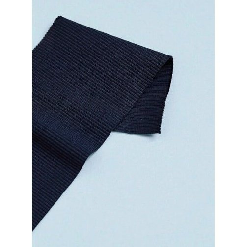 Mind The Maker, Indigo Night Organic Rib Knit - fabric - Bibs And Boots Fabric