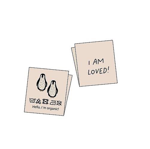 Penguin Labels, Elvelyckan Design - Clothing Labels - Bibs And Boots Fabric