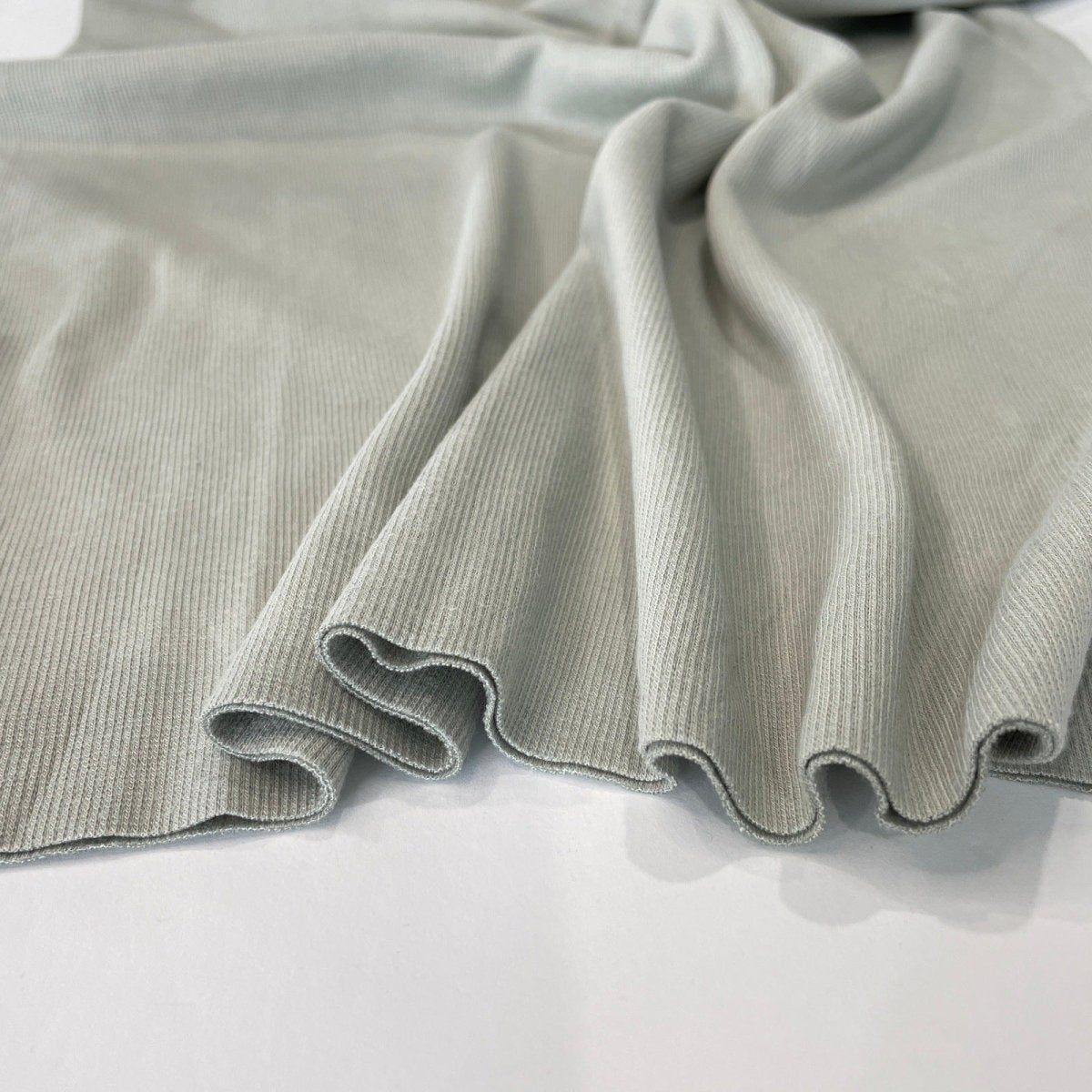 Sage Ribbing 2x2 Bamboo Cotton - Fabric - Bibs And Boots Fabric