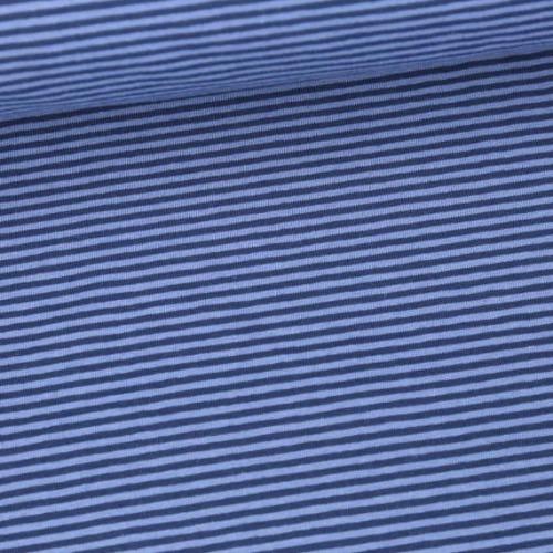 Simply Stripes Blue Jean European Jersey - Fabric - Bibs And Boots Fabric