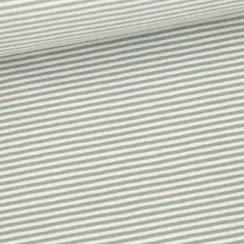Simply Stripes Pistachio European Jersey - Fabric - Bibs And Boots Fabric